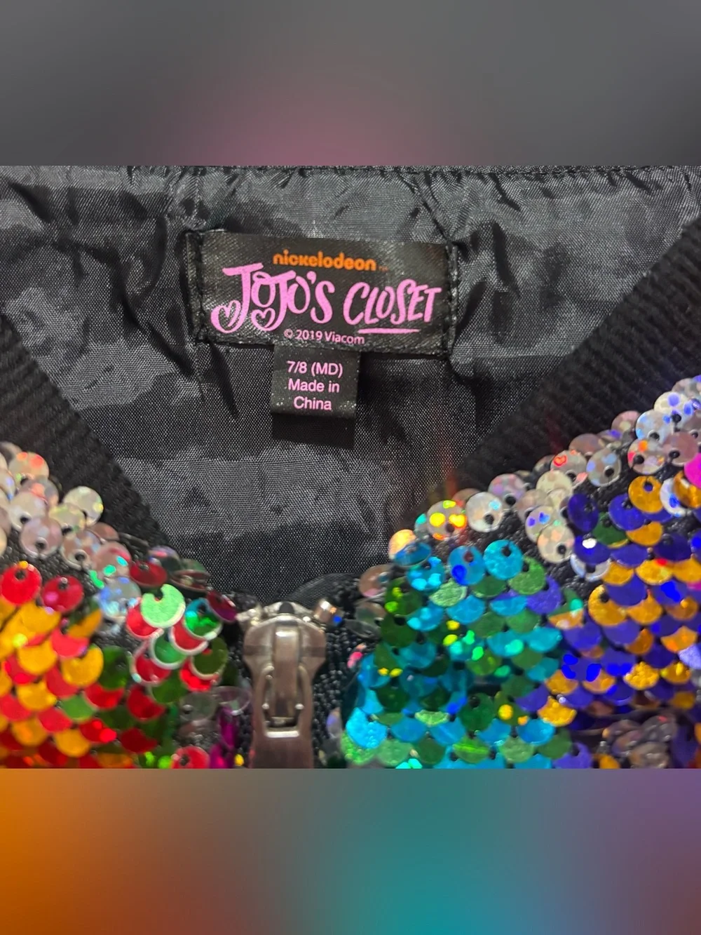 JoJo Siwa JoJo’s Closet Rainbow Sequins Jacket Sparkly Halloween Costume Sparkle